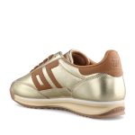 Back 70 Ladies Jogger NM44 Laced Trainer in Gold