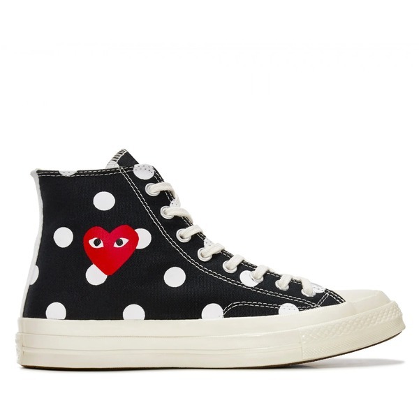 Converse Red Heart Polka Dot Sneakers 70 High (Black) Converse Red Heart Polka Dot Sneakers 70 High (Black)