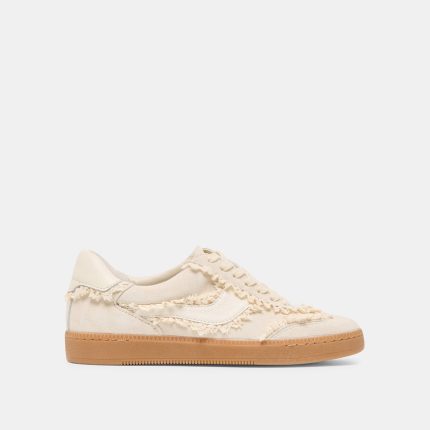 Dolce Vita Notice Lace Sneakers Ivory Suede