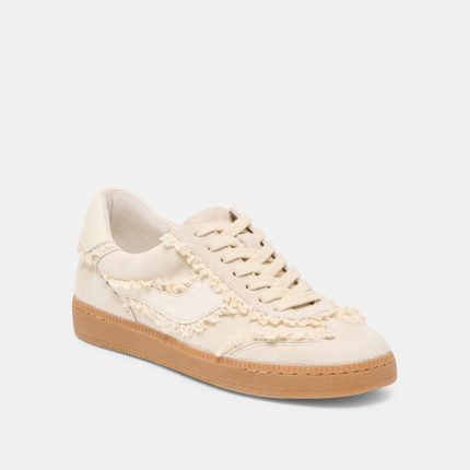 Dolce Vita Notice Lace Sneakers Ivory Suede