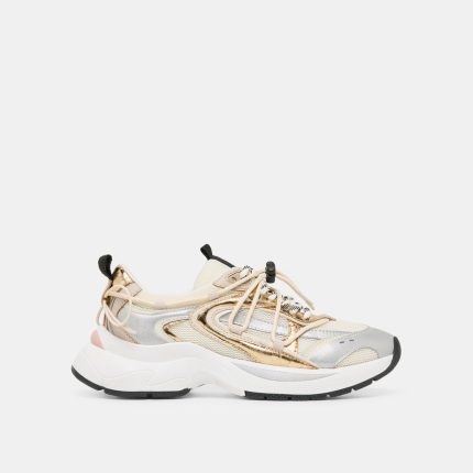 Dolce Vita Selmar Sneakers Silver Gold Leather
