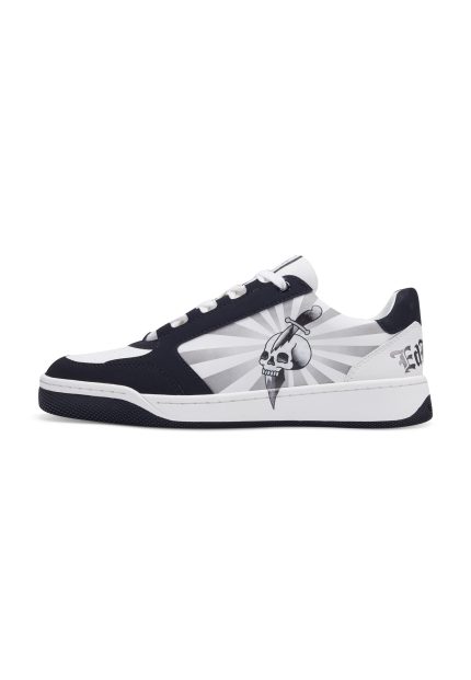 Ed Hardy Mens Ace Low Skull Dagger - Black Sneaker