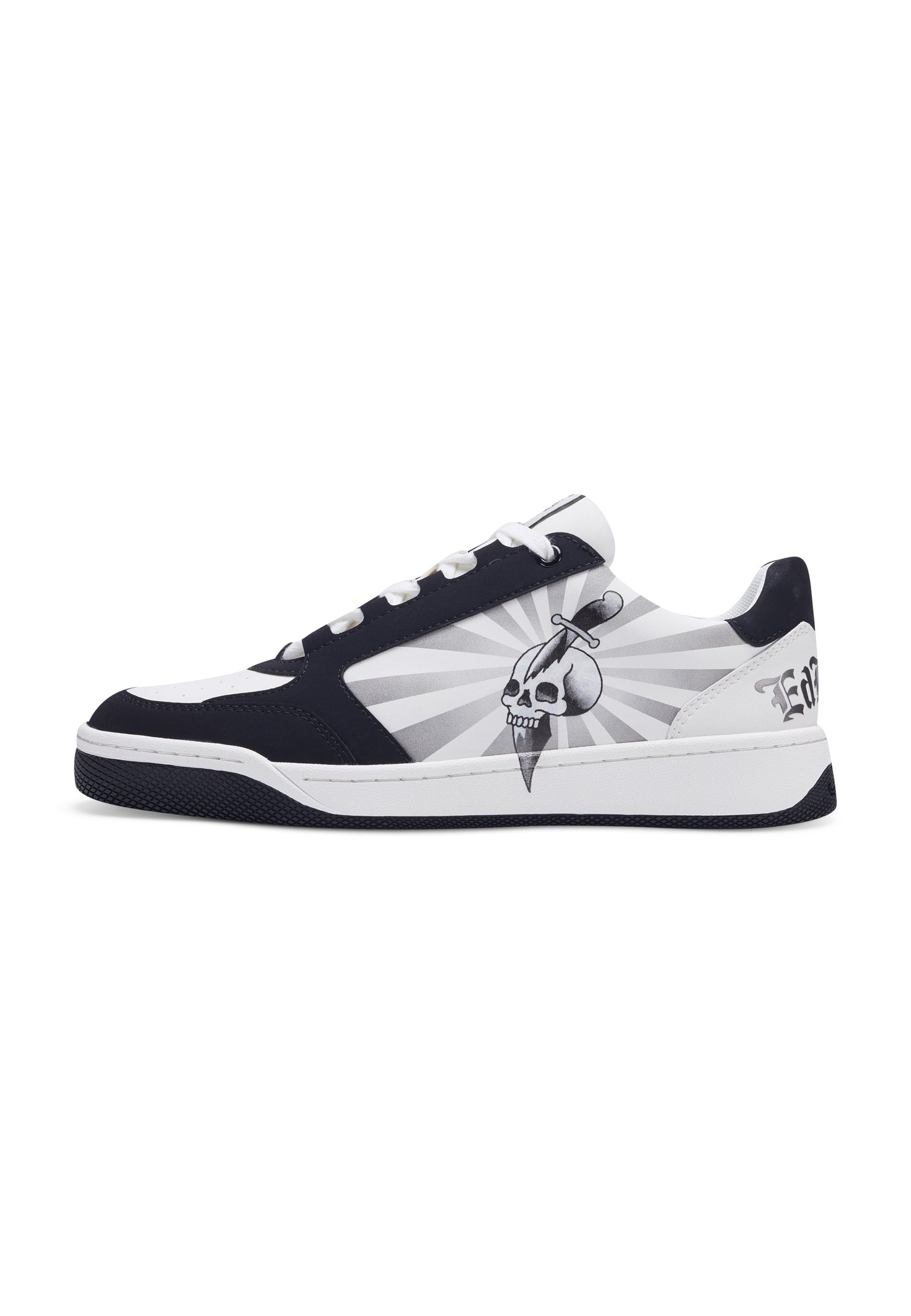 Ed Hardy Mens Ace Low Skull Dagger - Black Sneaker Ed Hardy Mens Ace Low Skull Dagger - Black Sneaker