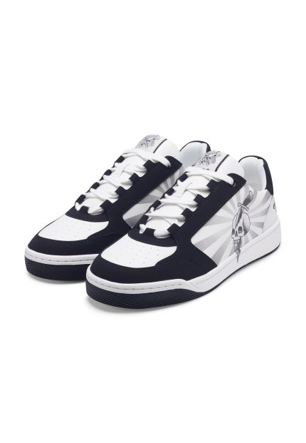 Ed Hardy Mens Ace Low Skull Dagger - Black Sneaker
