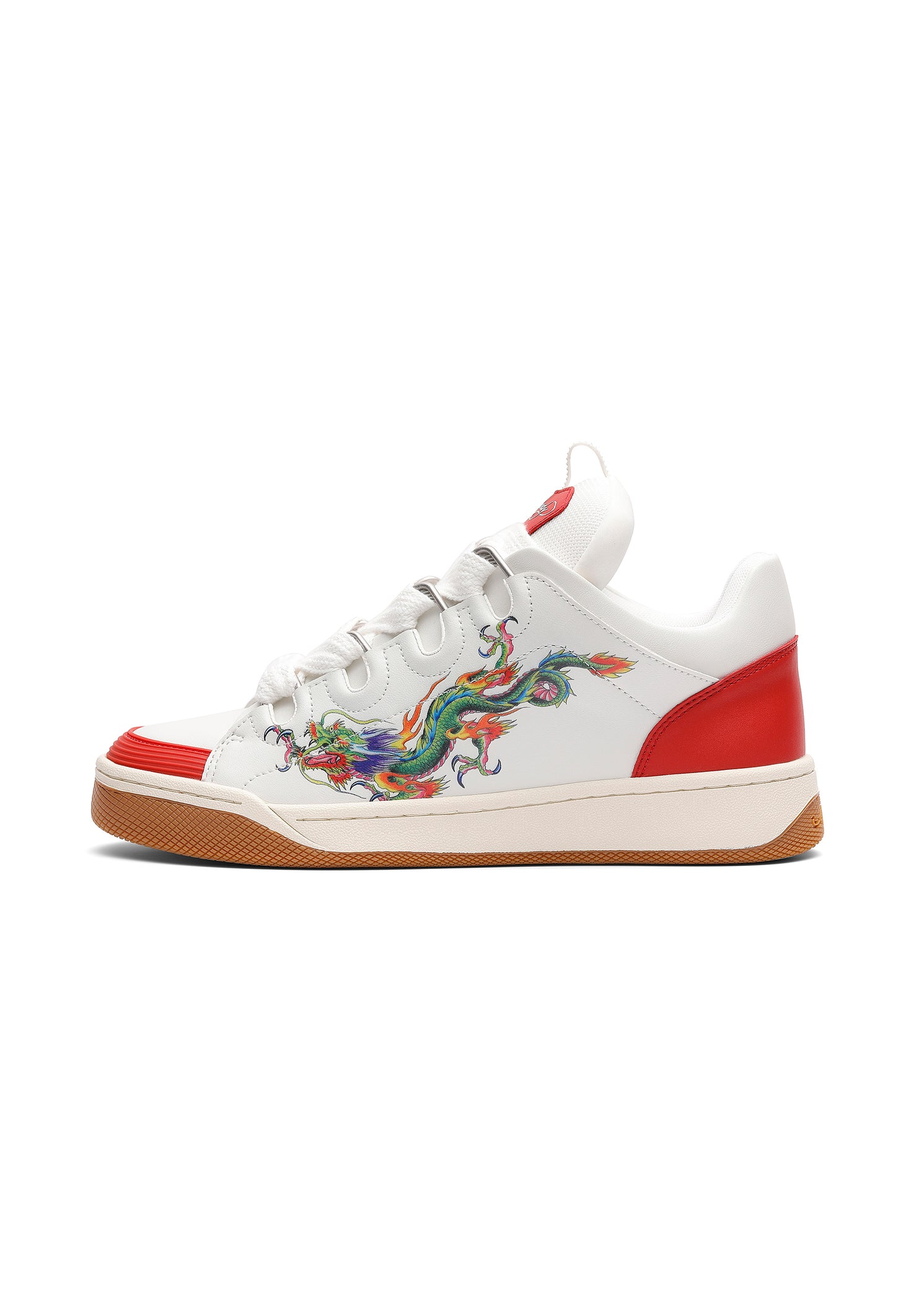 Ed Hardy Mens Hardflip Low - Dragons Sneaker White Ed Hardy Mens Hardflip Low - Dragons Sneaker White