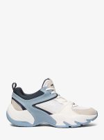 Michael Kors Chase Mixed-Media Trainer Chambray