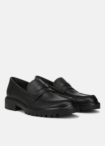 Vince Delmore Leather Lug-Sole Loafer